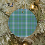 Plaid Christmas Ornaments Scottish Clan Irvine Tartan Ornament,  ceramic ornament, personalized christmas ornaments, christmas tree ornaments, christmas door decorations, Plaid Ornament, Tartan Ceramic Ornament