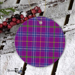 Plaid Christmas Ornaments Scottish Clan Jackson Tartan Ornament,  ceramic ornament, personalized christmas ornaments, christmas tree ornaments, christmas door decorations, Plaid Ornament, Tartan Ceramic Ornament