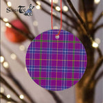 Plaid Christmas Ornaments Scottish Clan Jackson Tartan Ornament,  ceramic ornament, personalized christmas ornaments, christmas tree ornaments, christmas door decorations, Plaid Ornament, Tartan Ceramic Ornament