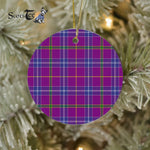 Plaid Christmas Ornaments Scottish Clan Jackson Tartan Ornament,  ceramic ornament, personalized christmas ornaments, christmas tree ornaments, christmas door decorations, Plaid Ornament, Tartan Ceramic Ornament