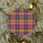Plaid Christmas Ornaments Scottish Clan Jacobite Tartan Ornament,  ceramic ornament, personalized christmas ornaments, christmas tree ornaments, christmas door decorations, Plaid Ornament, Tartan Ceramic Ornament