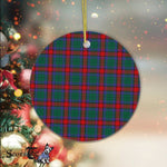 Plaid Christmas Ornaments Scottish Clan Jardine Dress Tartan Ornament,  ceramic ornament, personalized christmas ornaments, christmas tree ornaments, christmas door decorations, Plaid Ornament, Tartan Ceramic Ornament
