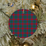 Plaid Christmas Ornaments Scottish Clan Jardine Dress Tartan Ornament,  ceramic ornament, personalized christmas ornaments, christmas tree ornaments, christmas door decorations, Plaid Ornament, Tartan Ceramic Ornament