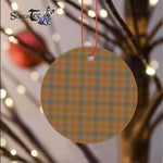 Plaid Christmas Ornaments Scottish Clan Jardine Tartan Ornament,  ceramic ornament, personalized christmas ornaments, christmas tree ornaments, christmas door decorations, Plaid Ornament, Tartan Ceramic Ornament