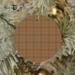 Plaid Christmas Ornaments Scottish Clan Jardine Tartan Ornament,  ceramic ornament, personalized christmas ornaments, christmas tree ornaments, christmas door decorations, Plaid Ornament, Tartan Ceramic Ornament