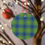 Plaid Christmas Ornaments Scottish Clan Johnston Ancient Tartan Ornament,  ceramic ornament, personalized christmas ornaments, christmas tree ornaments, christmas door decorations, Plaid Ornament, Tartan Ceramic Ornament