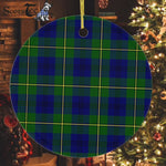 Plaid Christmas Ornaments Scottish Clan Johnston Modern Tartan Ornament,  ceramic ornament, personalized christmas ornaments, christmas tree ornaments, christmas door decorations, Plaid Ornament, Tartan Ceramic Ornament