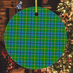 Plaid Christmas Ornaments Scottish Clan Johnston Tartan Ornament,  ceramic ornament, personalized christmas ornaments, christmas tree ornaments, christmas door decorations, Plaid Ornament, Tartan Ceramic Ornament