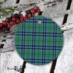 Plaid Christmas Ornaments Scottish Clan Keith Ancient Tartan Ornament,  ceramic ornament, personalized christmas ornaments, christmas tree ornaments, christmas door decorations, Plaid Ornament, Tartan Ceramic Ornament