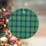 Plaid Christmas Ornaments Scottish Clan Kennedy Ancient Tartan Ornament,  ceramic ornament, personalized christmas ornaments, christmas tree ornaments, christmas door decorations, Plaid Ornament, Tartan Ceramic Ornament