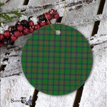 Plaid Christmas Ornaments Scottish Clan Kennedy Tartan Ornament,  ceramic ornament, personalized christmas ornaments, christmas tree ornaments, christmas door decorations, Plaid Ornament, Tartan Ceramic Ornament