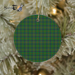 Plaid Christmas Ornaments Scottish Clan Kennedy Tartan Ornament,  ceramic ornament, personalized christmas ornaments, christmas tree ornaments, christmas door decorations, Plaid Ornament, Tartan Ceramic Ornament