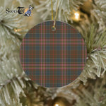 Plaid Christmas Ornaments Scottish Clan Kennedy Weathered Tartan Ornament,  ceramic ornament, personalized christmas ornaments, christmas tree ornaments, christmas door decorations, Plaid Ornament, Tartan Ceramic Ornament