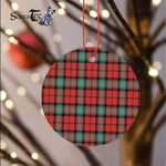 Plaid Christmas Ornaments Scottish Clan Kerr Ancient Tartan Ornament,  ceramic ornament, personalized christmas ornaments, christmas tree ornaments, christmas door decorations, Plaid Ornament, Tartan Ceramic Ornament