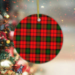 Plaid Christmas Ornaments Scottish Clan Kerr Modern Tartan Ornament,  ceramic ornament, personalized christmas ornaments, christmas tree ornaments, christmas door decorations, Plaid Ornament, Tartan Ceramic Ornament