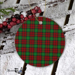 Plaid Christmas Ornaments Scottish Clan Kerr Tartan Ornament,  ceramic ornament, personalized christmas ornaments, christmas tree ornaments, christmas door decorations, Plaid Ornament, Tartan Ceramic Ornament