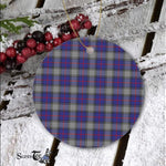 Plaid Christmas Ornaments Scottish Clan Kinnaird Tartan Ornament,  ceramic ornament, personalized christmas ornaments, christmas tree ornaments, christmas door decorations, Plaid Ornament, Tartan Ceramic Ornament