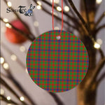 Plaid Christmas Ornaments Scottish Clan Kinninmont Tartan Ornament,  ceramic ornament, personalized christmas ornaments, christmas tree ornaments, christmas door decorations, Plaid Ornament, Tartan Ceramic Ornament