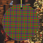 Plaid Christmas Ornaments Scottish Clan Kinninmont Tartan Ornament,  ceramic ornament, personalized christmas ornaments, christmas tree ornaments, christmas door decorations, Plaid Ornament, Tartan Ceramic Ornament