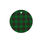 Plaid Christmas Ornaments Scottish Clan Kirkaldy Tartan Ornament,  ceramic ornament, personalized christmas ornaments, christmas tree ornaments, christmas door decorations, Plaid Ornament, Tartan Ceramic Ornament