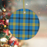 Plaid Christmas Ornaments Scottish Clan Laing Tartan Ornament,  ceramic ornament, personalized christmas ornaments, christmas tree ornaments, christmas door decorations, Plaid Ornament, Tartan Ceramic Ornament