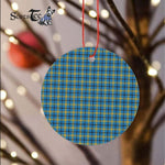 Plaid Christmas Ornaments Scottish Clan Laing Tartan Ornament,  ceramic ornament, personalized christmas ornaments, christmas tree ornaments, christmas door decorations, Plaid Ornament, Tartan Ceramic Ornament