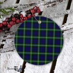 Plaid Christmas Ornaments Scottish Clan Lamont Modern Tartan Ornament,  ceramic ornament, personalized christmas ornaments, christmas tree ornaments, christmas door decorations, Plaid Ornament, Tartan Ceramic Ornament