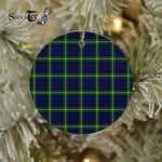 Plaid Christmas Ornaments Scottish Clan Lamont Modern Tartan Ornament,  ceramic ornament, personalized christmas ornaments, christmas tree ornaments, christmas door decorations, Plaid Ornament, Tartan Ceramic Ornament