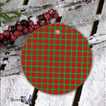 Plaid Christmas Ornaments Scottish Clan Lennox Tartan Ornament,  ceramic ornament, personalized christmas ornaments, christmas tree ornaments, christmas door decorations, Plaid Ornament, Tartan Ceramic Ornament