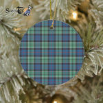 Plaid Christmas Ornaments Scottish Clan Leslie Hunting Ancient Tartan Ornament,  ceramic ornament, personalized christmas ornaments, christmas tree ornaments, christmas door decorations, Plaid Ornament, Tartan Ceramic Ornament