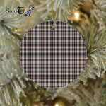 Plaid Christmas Ornaments Scottish Clan Little Arisaid Tartan Ornament,  ceramic ornament, personalized christmas ornaments, christmas tree ornaments, christmas door decorations, Plaid Ornament, Tartan Ceramic Ornament