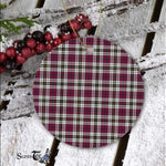 Plaid Christmas Ornaments Scottish Clan Little Dress Tartan Ornament,  ceramic ornament, personalized christmas ornaments, christmas tree ornaments, christmas door decorations, Plaid Ornament, Tartan Ceramic Ornament