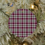 Plaid Christmas Ornaments Scottish Clan Little Dress Tartan Ornament,  ceramic ornament, personalized christmas ornaments, christmas tree ornaments, christmas door decorations, Plaid Ornament, Tartan Ceramic Ornament