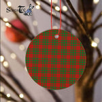 Plaid Christmas Ornaments Scottish Clan Livingstone Tartan Ornament,  ceramic ornament, personalized christmas ornaments, christmas tree ornaments, christmas door decorations, Plaid Ornament, Tartan Ceramic Ornament
