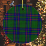 Plaid Christmas Ornaments Scottish Clan Lockhart Modern Tartan Ornament,  ceramic ornament, personalized christmas ornaments, christmas tree ornaments, christmas door decorations, Plaid Ornament, Tartan Ceramic Ornament
