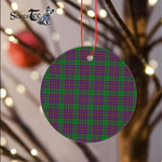 Plaid Christmas Ornaments Scottish Clan Logan Tartan Ornament,  ceramic ornament, personalized christmas ornaments, christmas tree ornaments, christmas door decorations, Plaid Ornament, Tartan Ceramic Ornament
