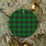 Plaid Christmas Ornaments Scottish Clan Logie Tartan Ornament,  ceramic ornament, personalized christmas ornaments, christmas tree ornaments, christmas door decorations, Plaid Ornament, Tartan Ceramic Ornament
