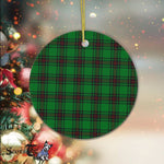 Plaid Christmas Ornaments Scottish Clan Logie Tartan Ornament,  ceramic ornament, personalized christmas ornaments, christmas tree ornaments, christmas door decorations, Plaid Ornament, Tartan Ceramic Ornament