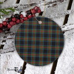Plaid Christmas Ornaments Scottish Clan Lyle Tartan Ornament,  ceramic ornament, personalized christmas ornaments, christmas tree ornaments, christmas door decorations, Plaid Ornament, Tartan Ceramic Ornament