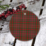 Plaid Christmas Ornaments Scottish Clan MacAlister Ancient Tartan Ceramic Ornament Plaid Ornaments - Scotstee Shop