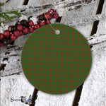 Plaid Christmas Ornaments Scottish Clan MacAlister Of Glenbarr Hunting Tartan Ceramic Ornament Plaid Ornaments - Scotstee Shop