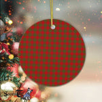 Plaid Christmas Ornaments Scottish Clan MacAlister Of Glenbarr Tartan Ceramic Ornament Plaid Ornaments - Scotstee Shop