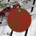 Plaid Christmas Ornaments Scottish Clan MacAlister Of Glenbarr Tartan Ceramic Ornament Plaid Ornaments - Scotstee Shop