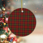 Plaid Christmas Ornaments Scottish Clan MacAlister Of Skye Tartan Ceramic Ornament Plaid Ornaments - Scotstee Shop