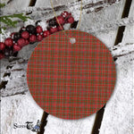 Plaid Christmas Ornaments Scottish Clan MacAlister Tartan Ceramic Ornament Plaid Ornaments - Scotstee Shop