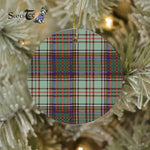Plaid Christmas Ornaments Scottish Clan MacAndrew Tartan Ceramic Ornament Plaid Ornaments - Scotstee Shop