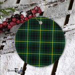 Plaid Christmas Ornaments Scottish Clan MacArthur Modern Tartan Ceramic Ornament Plaid Ornaments - Scotstee Shop