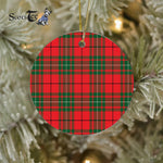 Plaid Christmas Ornaments Scottish Clan MacAulay Modern Tartan Ceramic Ornament Plaid Ornaments - Scotstee Shop