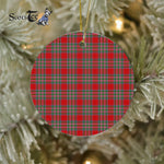 Plaid Christmas Ornaments Scottish Clan MacBain Tartan Ceramic Ornament Plaid Ornaments - Scotstee Shop