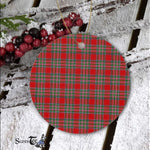 Plaid Christmas Ornaments Scottish Clan MacBain Tartan Ceramic Ornament Plaid Ornaments - Scotstee Shop